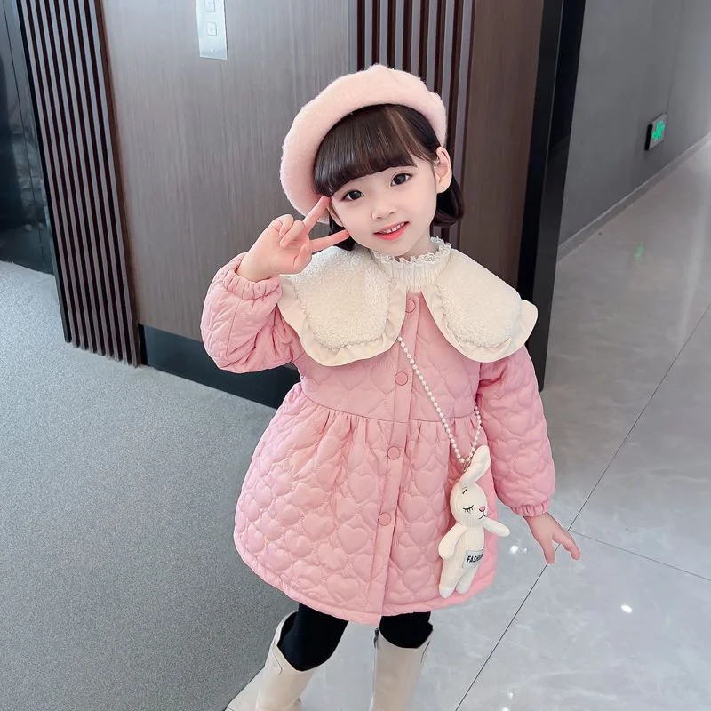 Girls Coat Jacket Cotton Windbreak Snowsuit 2023 Graceful Winter Autumn Plus Size Outwear Children\'s Clothing