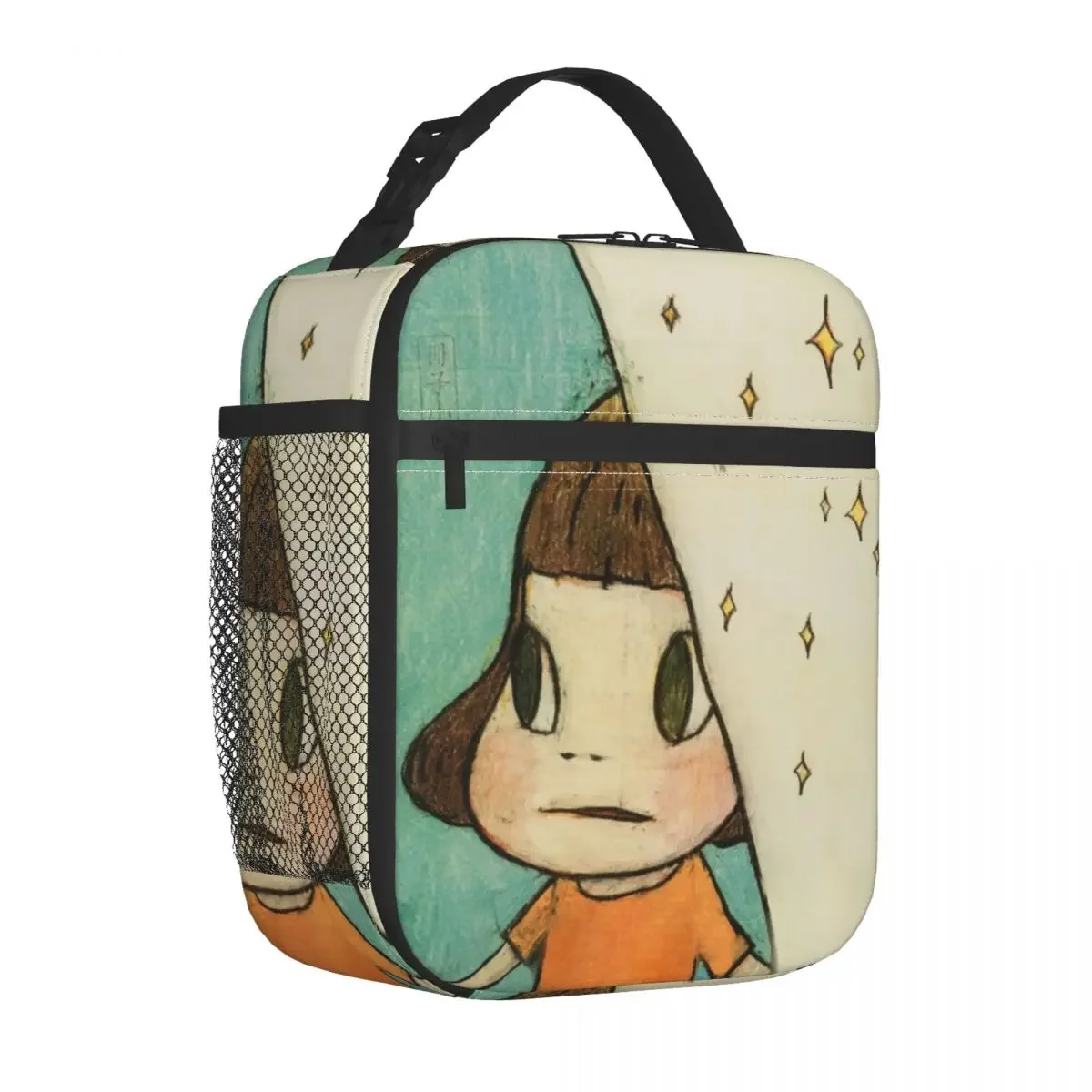 Yoshitomo Nara Japanese Manga Anime Portable Lunch Box Women Leakproof Thermal Cooler Food Insulated Lunch Bag School Children