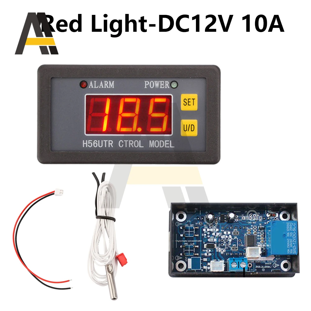 H56TR 디지털 온도 컨트롤러 NTC 프로브가있는 열/냉각 제어 장비 AC220V DC12/24V가있는 LED 디스플레이 온도 조절기