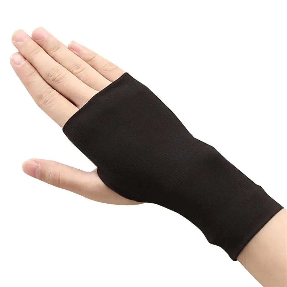 

1 пара новых эластичных солнцезащитных перчаток с половиной пальца, дышащие перчатки без пальцев из ледяного шелка, нескользящие перчатки для вождения, летние уличные перчатки