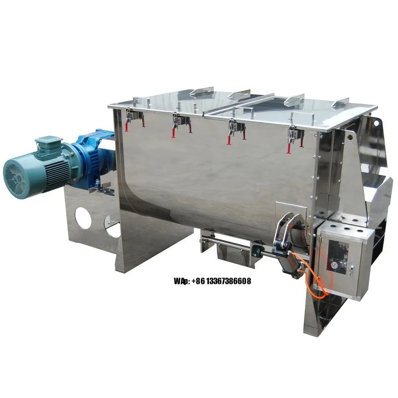 Durable Horizontal Ribbon Mixer Various Materials High Precise in Large Quantities Mixing Machine
