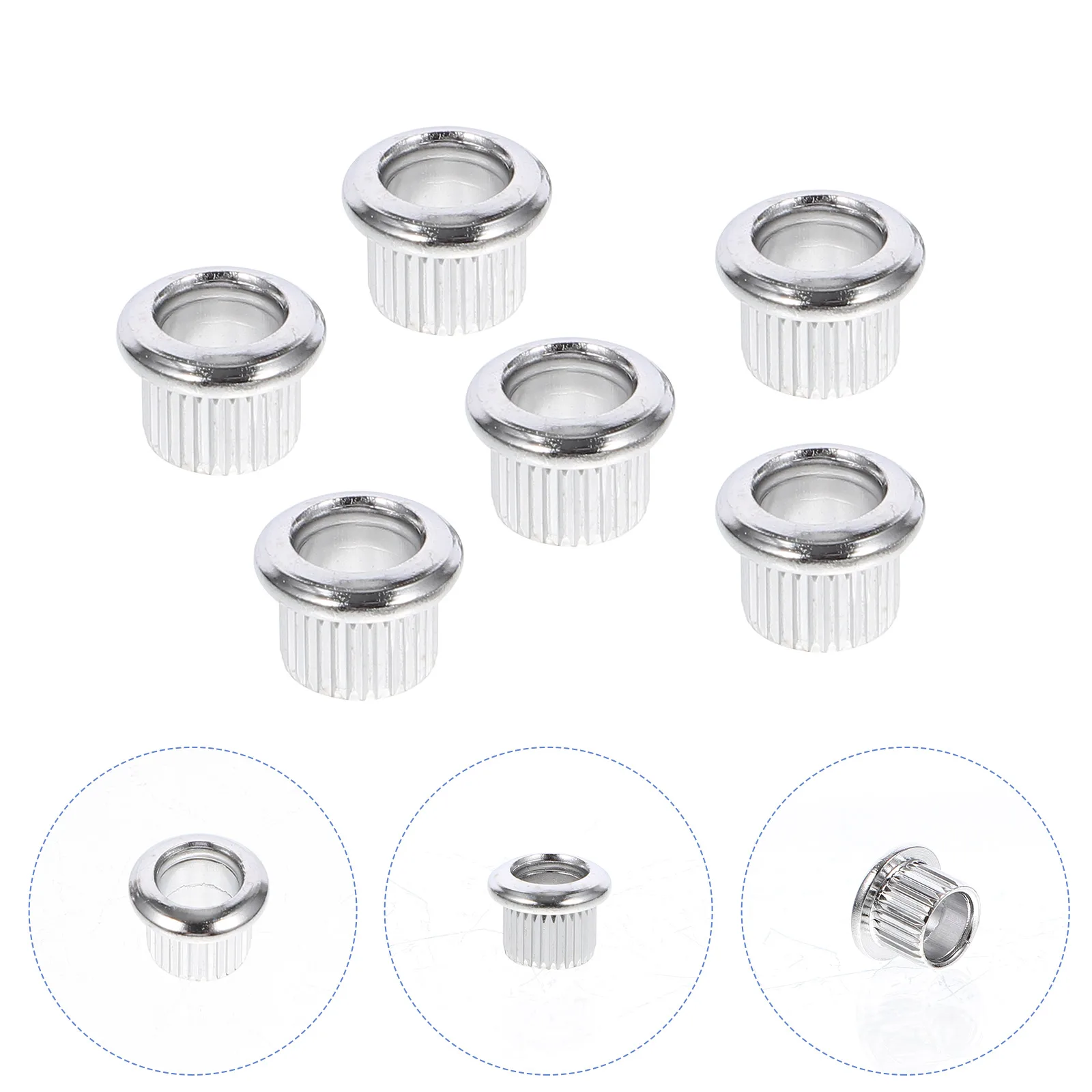

6 Pcs String Caliper Fixing Guitar DIY Parts Peg Ferrules Tuning Replacement Pegs Electric Tuner Conversion Bushings