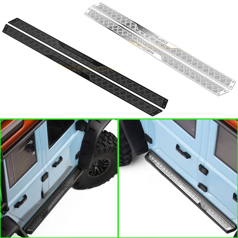 مقلد المعادن الجانب دواسة ورقة الزخرفية ل 1/10 RC الزاحف سيارة MJX H8H لاند روفر المدافع الملحقات