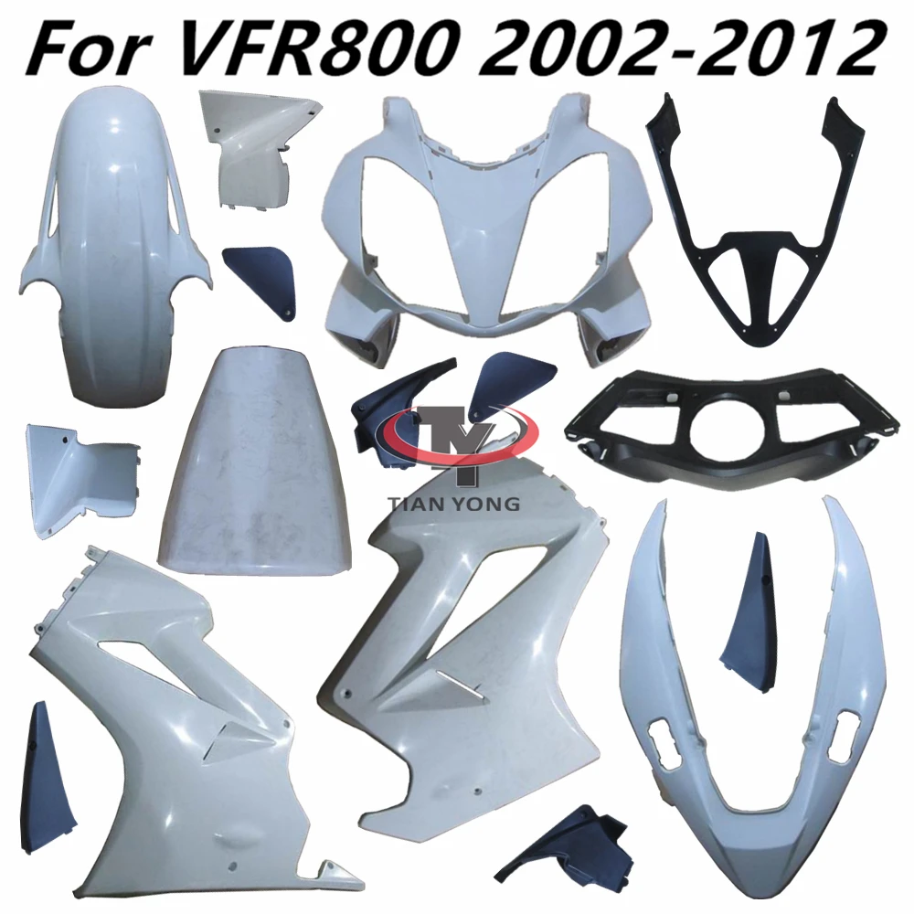 Components ABS Injection Plastic parts For VFR800 2002-2009-2010-2012-2012 VFR 800 02-12 Motorcycle Unpainted Bodywork Fairing