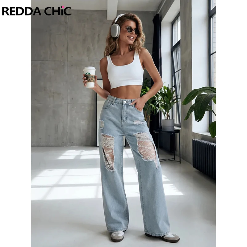 

Женские широкие джинсовые шорты REDDACHiC в стиле ретро, однотонные, свободного кроя, с эффектом потертости, багги, бриджи, летние повседневные уличные брюки