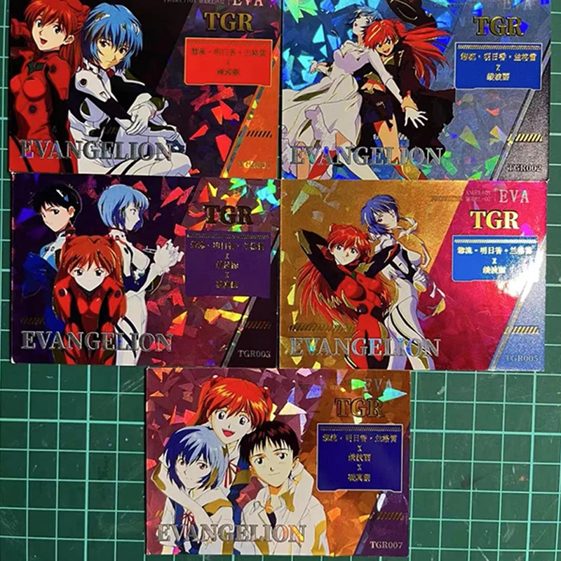 Anime EVA NEON GENESIS EVANGELION Ayanami Rei Asuka Langley Soryu Mari Makinami Illustrious collection card Entertainment toys