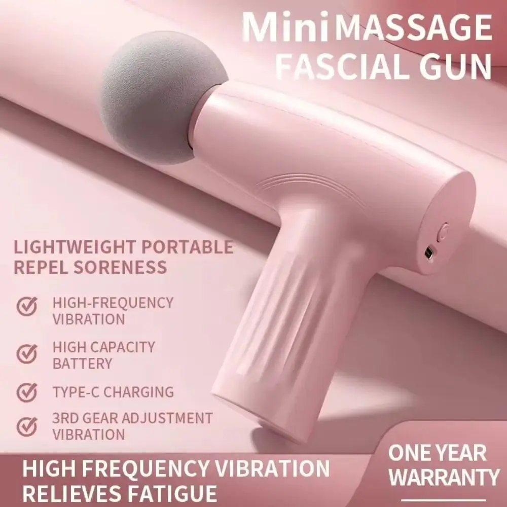 

Adjustables Mini Fascia Massager Soft Massage Head Easy To Operate Deep Tissue Massage Device Comfortable Portable