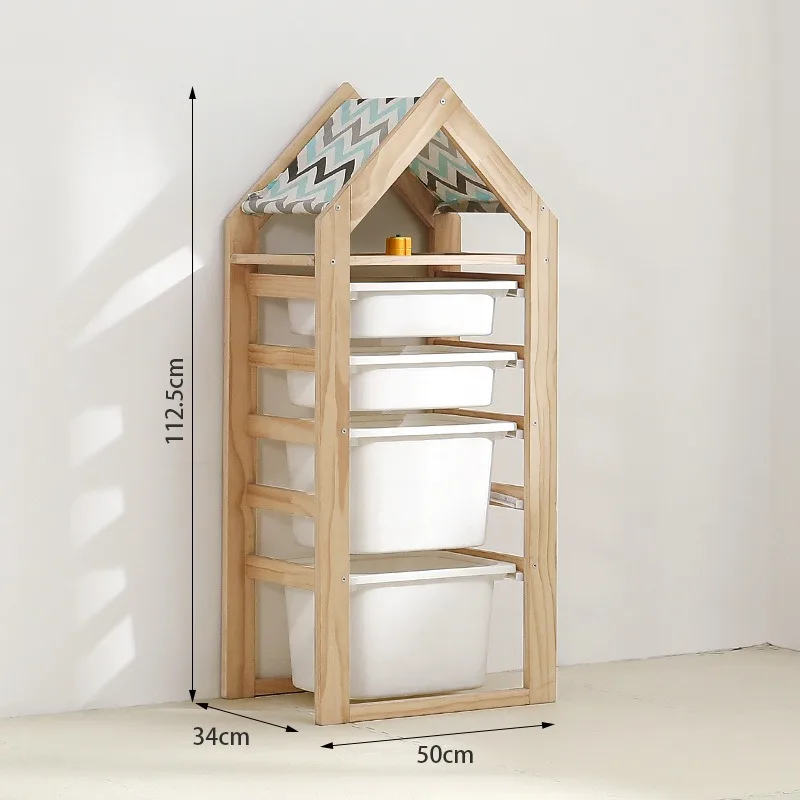 FOR Shelf Toy Storage Rack Household Solid Wood Bookshelf Picture Book Rack