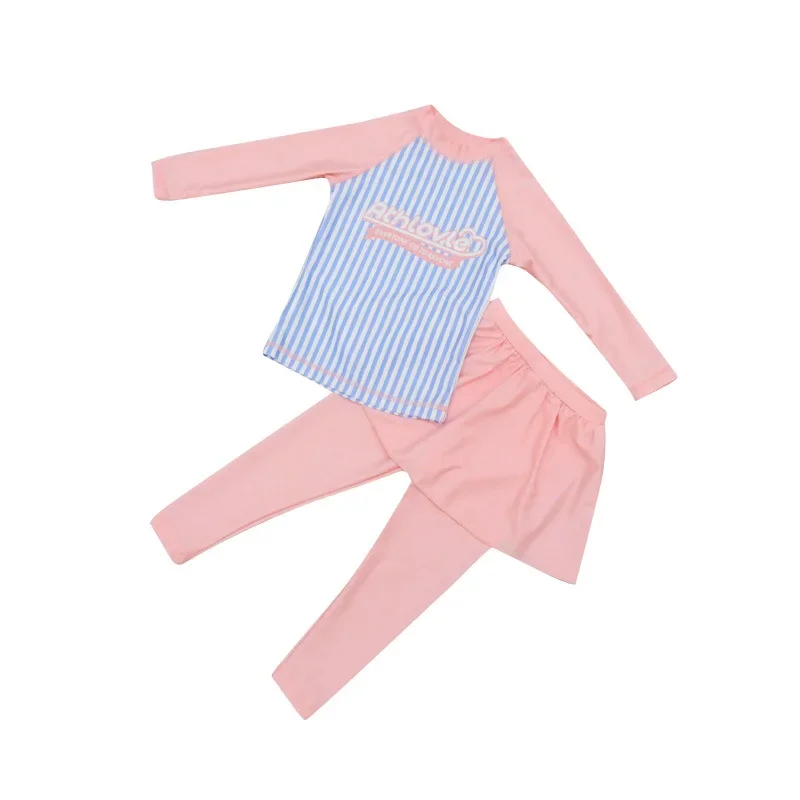 2-11Y Baby Kids Swimsuit Suit Girls Top Long Sleeved  Pants Sunscreen Quick Drying Swimwear Toddler Swim Girl Beach Wear Set