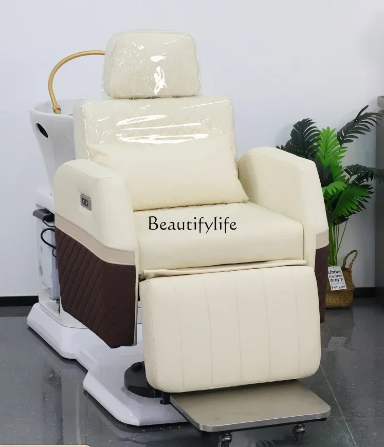 

Hair Care Center Electric Massage Lifting Head Therapy Shampoo Chair Hair Saloon Dedicated Lying Half Flushing Bed