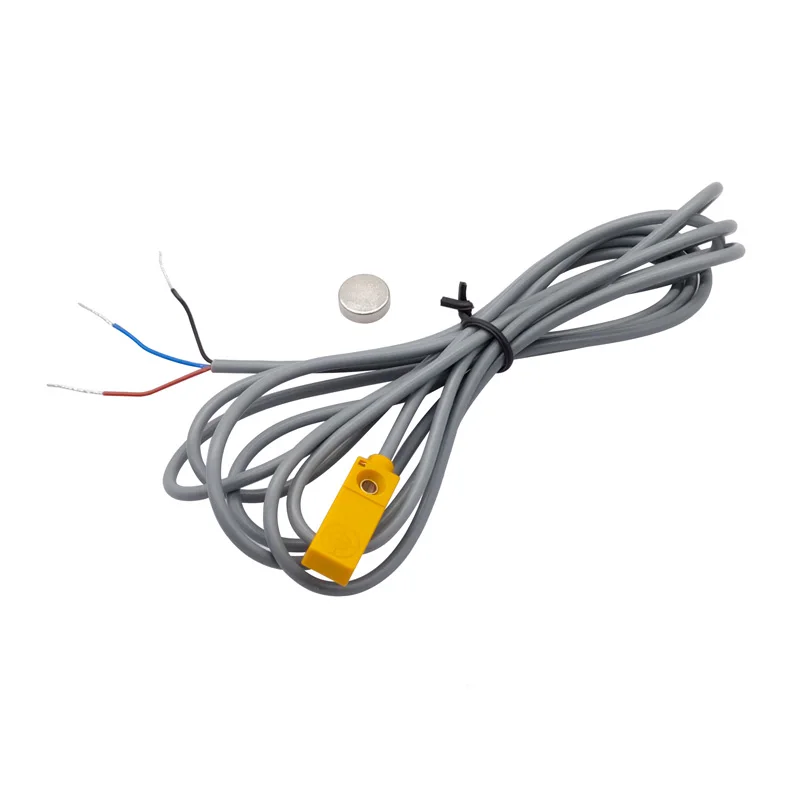 Nonpolar Micro Sensor Normally Open Hall Sensor NPN PNP Remote Square Magnetic Proximity Switch Induction Magnet