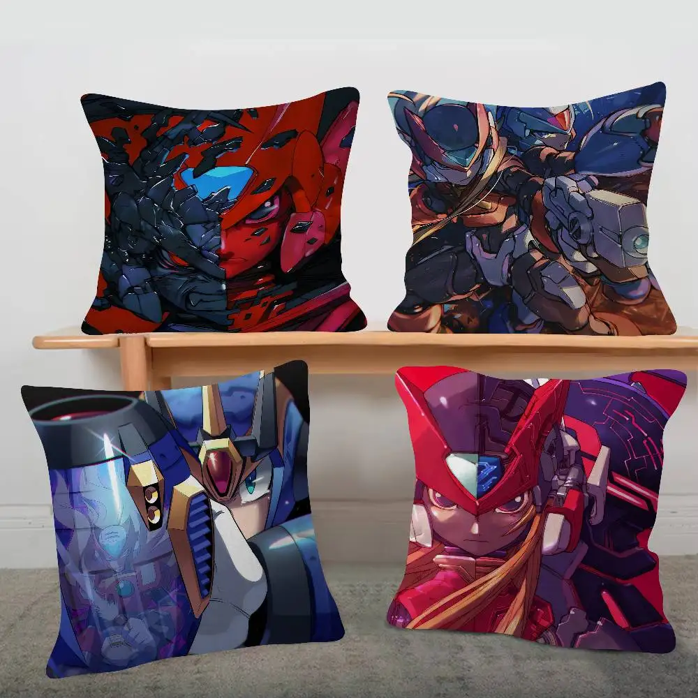Game Mega Man Cute Cartoon Two-dimensional Pillowcase Bedroom Sofa Cushion Cover Nap Pillow Cover