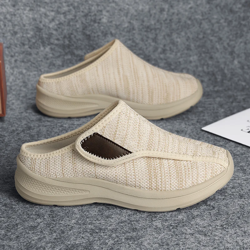 Cotton Slippers Spring and Autumn Indoor Slippers Warm Plush Home Shoes Anti Slip Couple Slippers Flat Shoes Man Barefoot Shoes