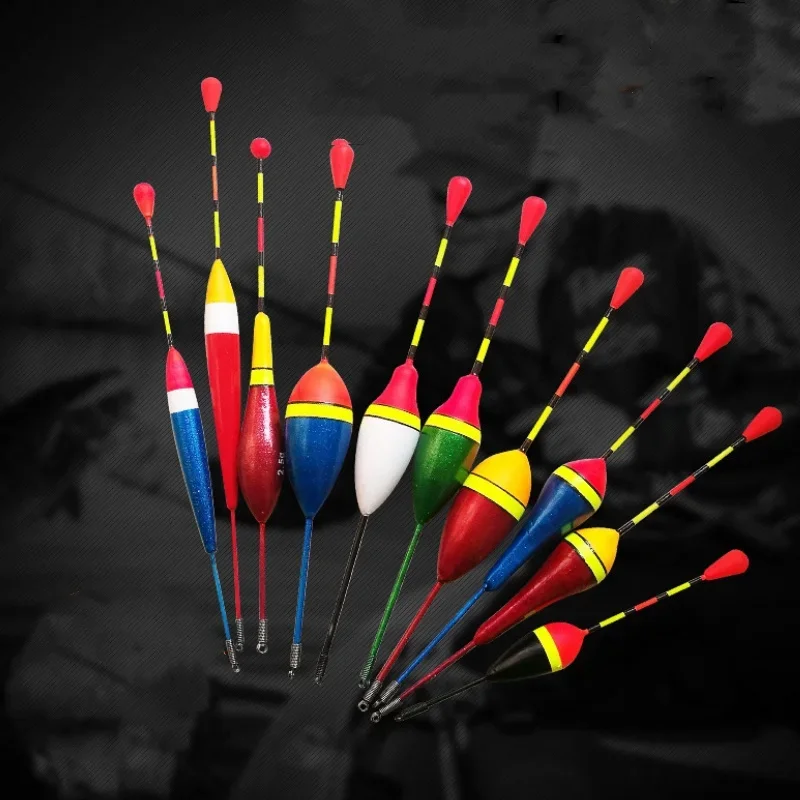 10PCS Stick Floats Fishing Light Mix Size Fishing Floats Set Buoy Bobber Fluctuate Color Float Buoy For Fishing Accessories