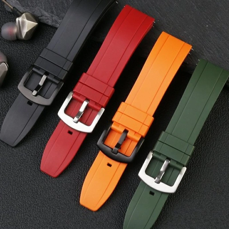 Ремешок резиновый быстросъемный для мужских часов, водонепроницаемый силиконовый браслет для Tudor Omega Rolex Casio 19 20 мм 21 22 мм 24 мм