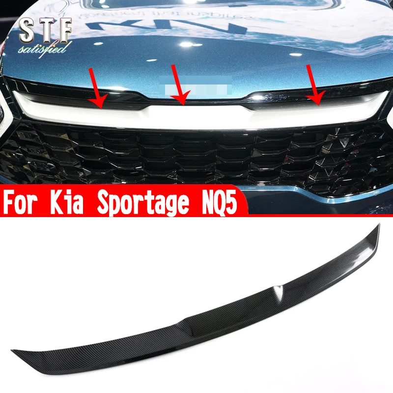 

Для Kia Sportage NQ5 2022 2023 2024 автомобильные аксессуары ABS передняя решетка радиатора вокруг отделки молдинг декоративные наклейки