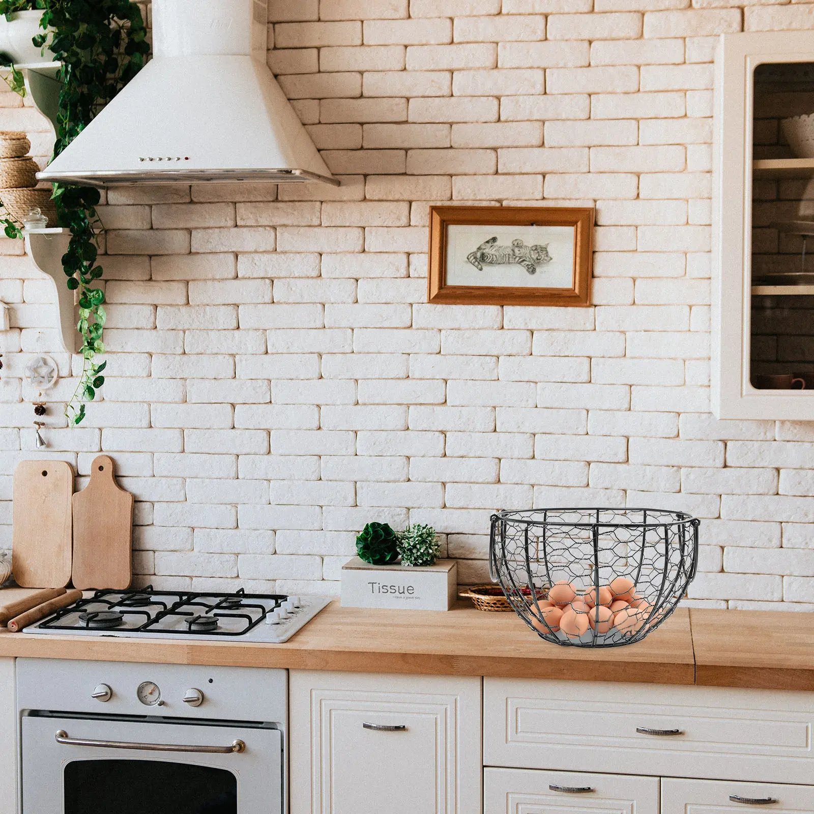 

Декоративная корзина из кованого железа для хранения продуктов на кухне, контейнер для фруктов, яиц и мелочей, домашняя корзина