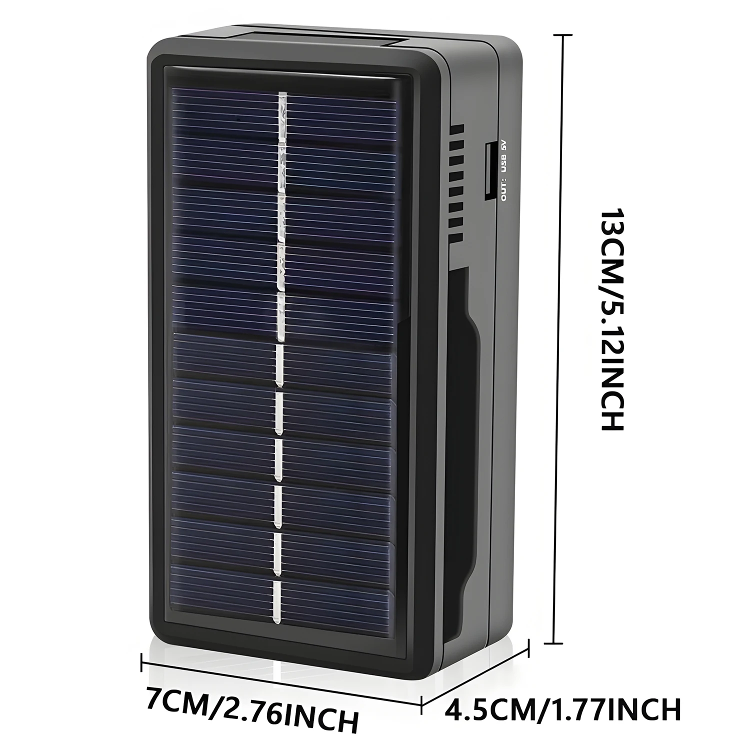 18650 Solar lithium Battery Charger 2 slots with LED Light for 18650 14500 16340 26650 universal Charger ( Battery Not Included)