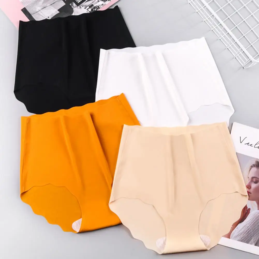 Culotte taille haute extensible pour femme, slip lisse et respirant, caleçon décontracté