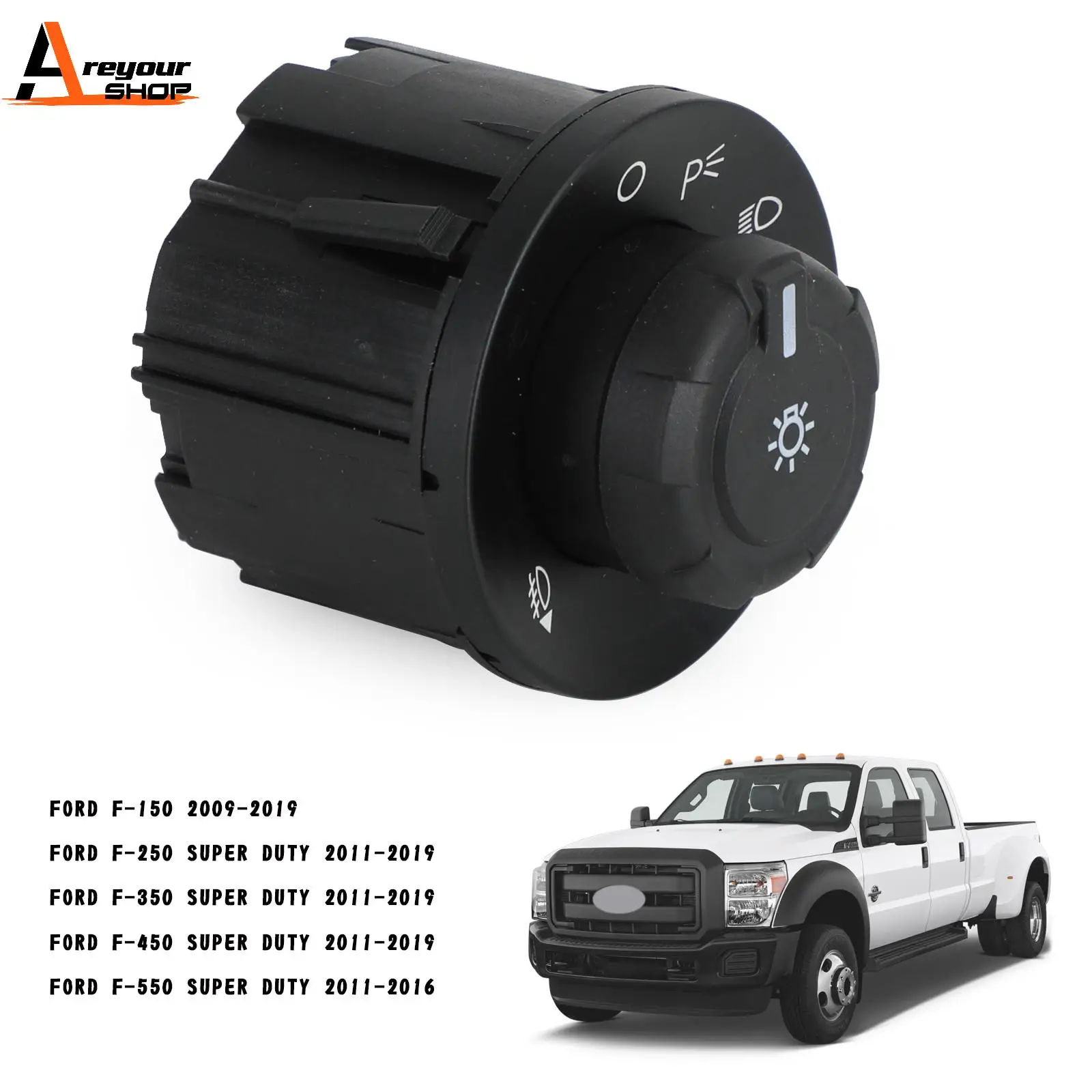 Areyuorshop Headlight Lamp Fog Light Control Switch For Ford F-150 2009-2019 9L3Z11654CA SW6637 Car Auto Parts