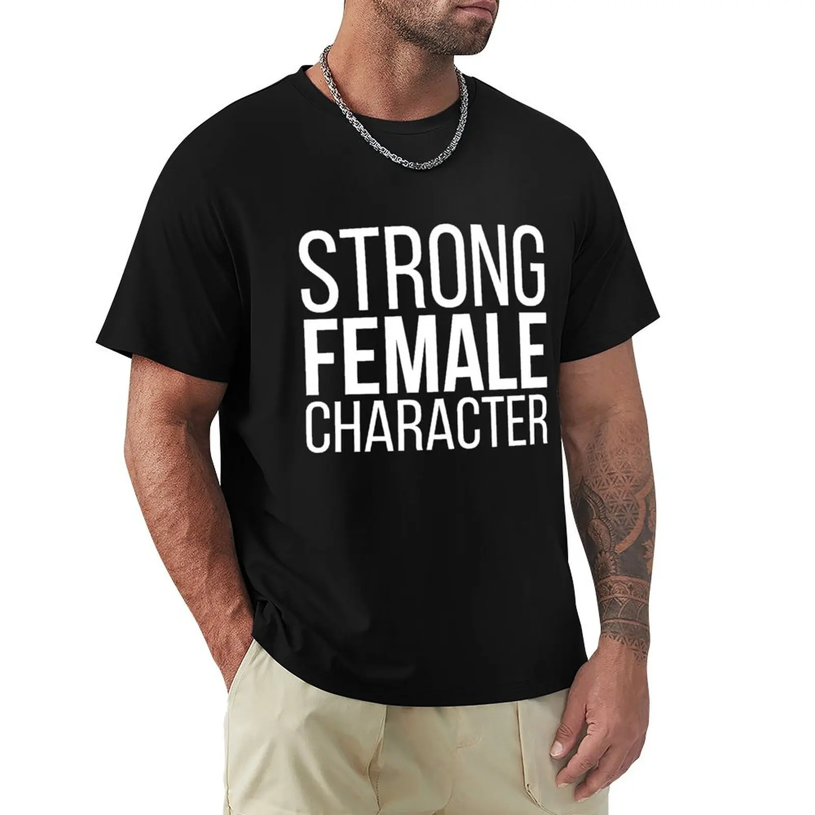 

Strong Female Character Feminism T-Shirt boys animal print T-shirts man essential t shirt big and tall t shirts for men
