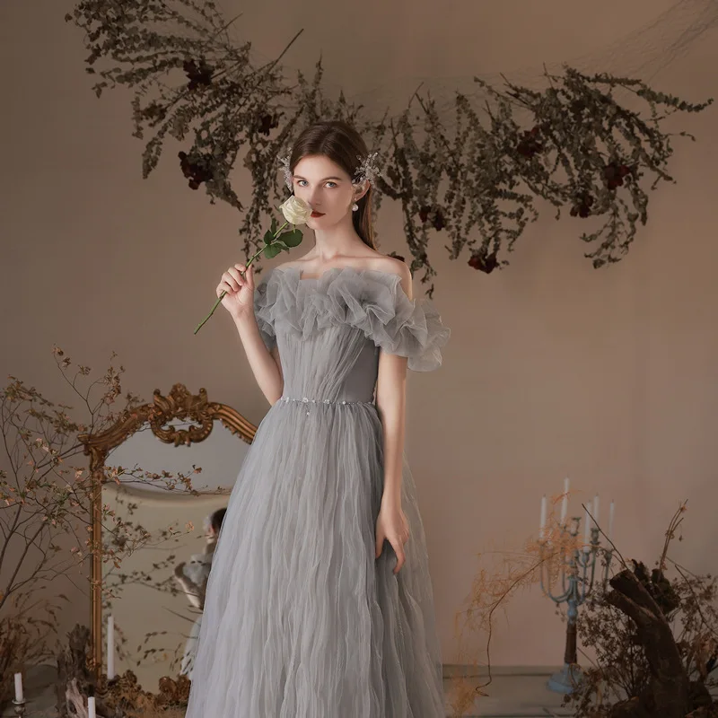 2025 nova primavera/verão estilo fada noivado high end design sentido estudante arte exame anfitrião banquete vestido de noite feminino