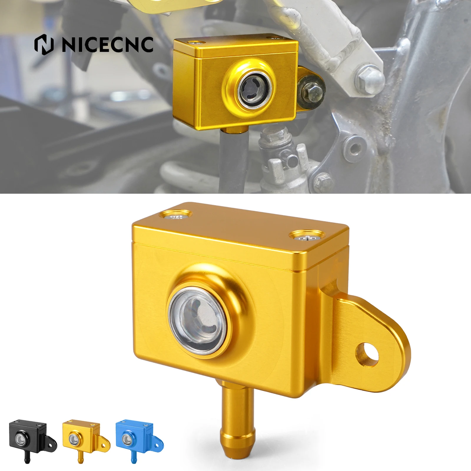 

NICECNC For Suzuki 2000-2024 DRZ400SM DRZ400S DR-Z 400SM DR-Z400S Rear Brake Master Cylinder Fluid Reservoir Cover Cap 2023 2022