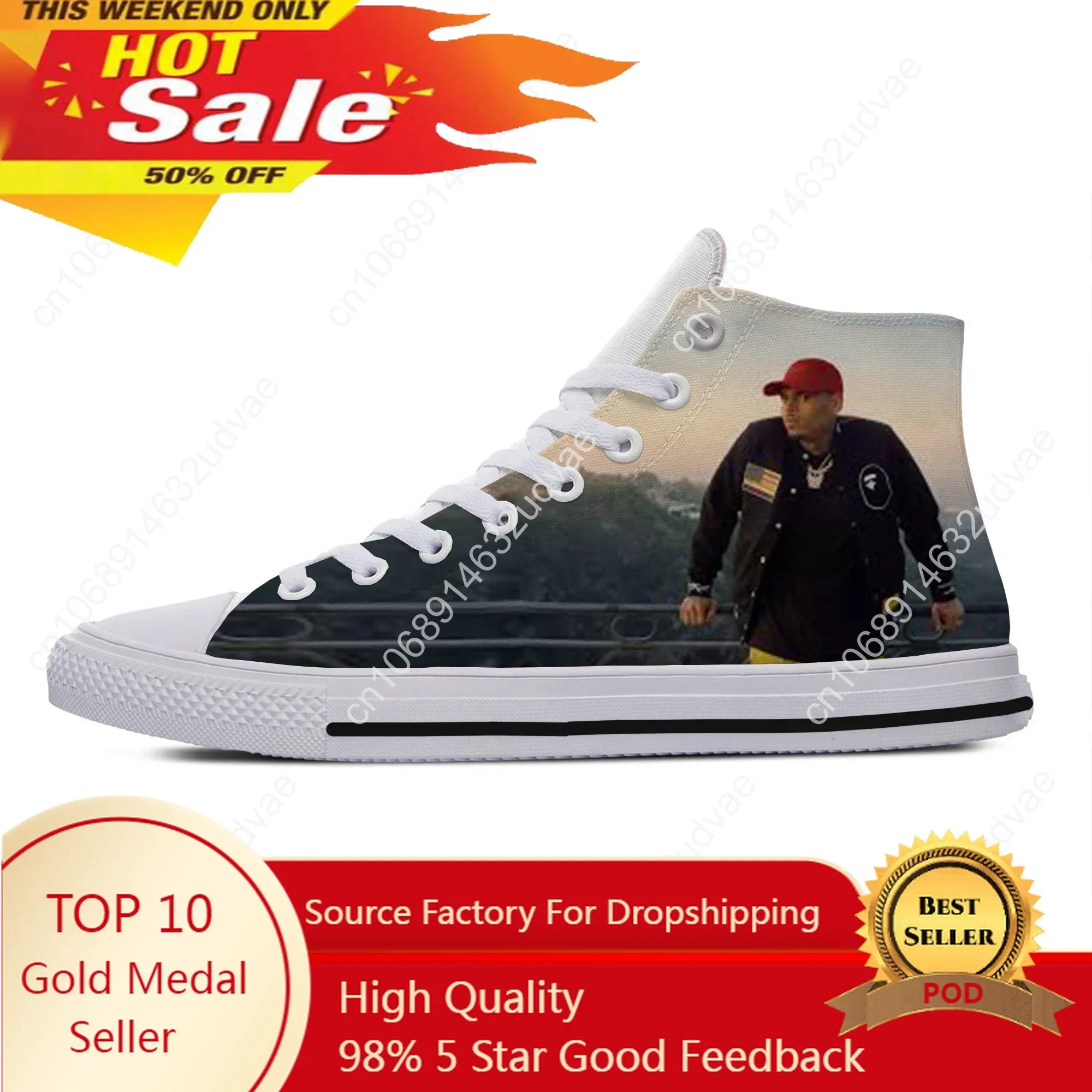 

Hot Cool Fashion Hip Hop Summer High Quality Sneakers Handiness Casual Shoes Mens Womens Chris Brown High Top Custom Board Shoe