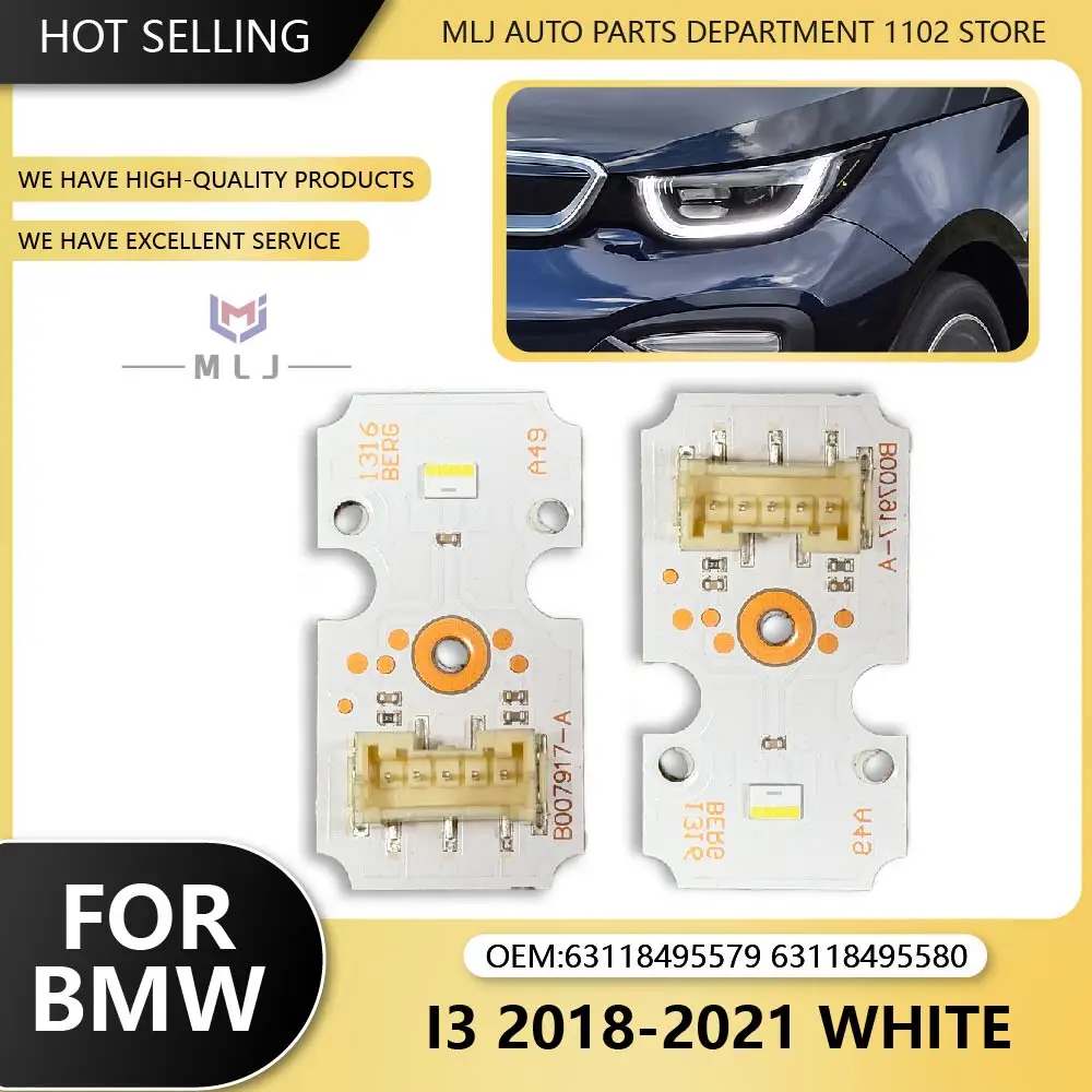 For BMW I3 2018 2019 2020 2021 White Headlight PCB Plate DRL Light Source Chip LED Angel Eye Light Source Board Car Accessories