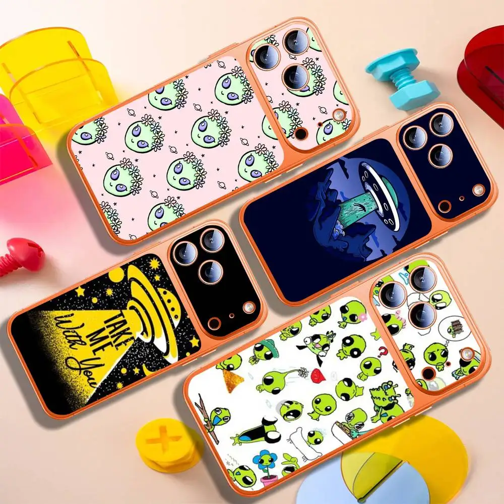 

Funny Space UFO Alien Thing For Apple iPhone 17pro17promax Full Back Cover Decal Wrap Skin Colorful Rear Protective Sticker Film