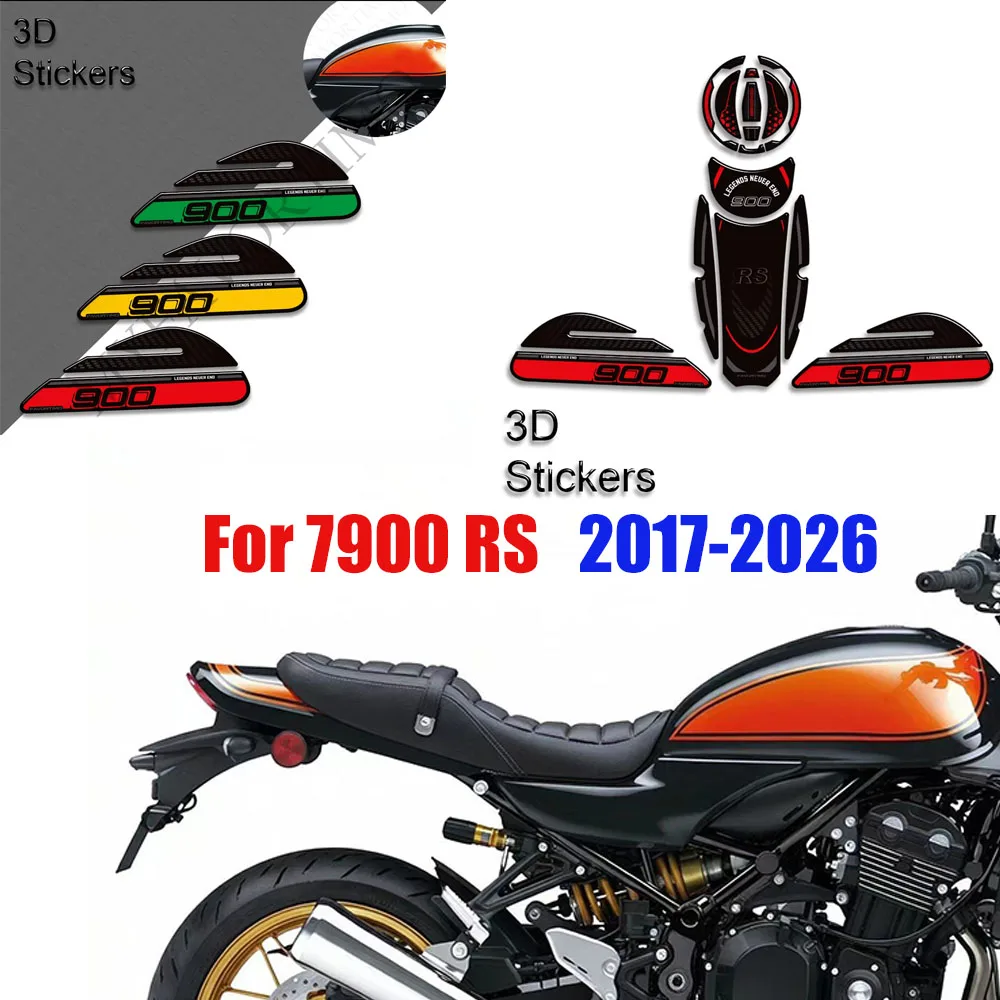For Kawasaki Z900RS Z900 RS Cafe SE 2017-2026  Motorcycle Accessories Tank Pad Stickers Protection Decals 3D Epoxy resin Kit Fit