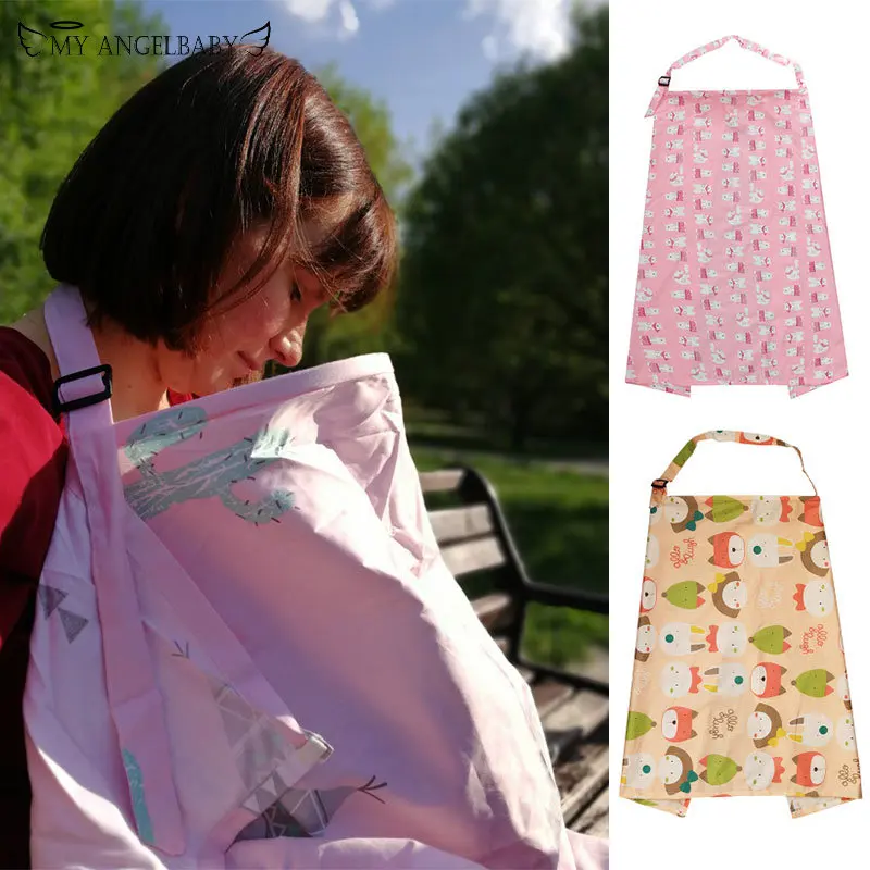 Breathable Baby Feeding Nursing Covers Mum Breastfeeding Nursing Poncho Cover Up Adjustable Privacy Apron Outdoors Nursing Cloth