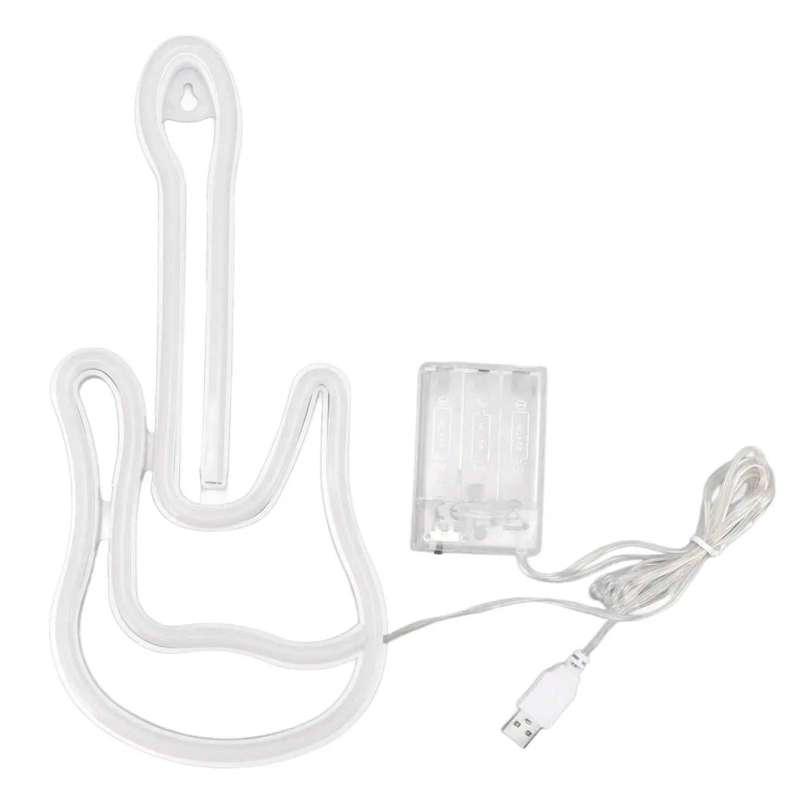 Luz de guitarra de neón colorida: letrero de PVC con USB y batería para bares y fiestas
