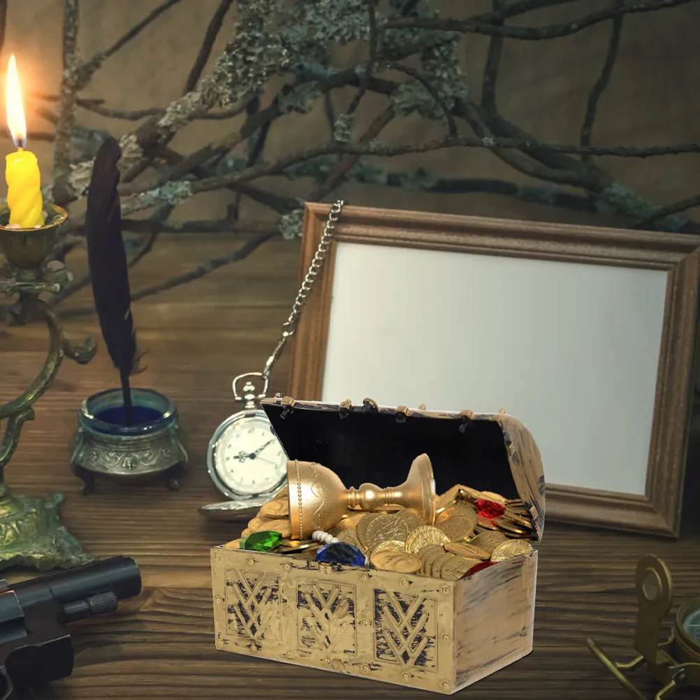 

Набор из 8 миниатюрных сундуков-сокровищниц, многоразовые пиратские сундуки для девочек, для ролевых игр, приключений, хранения драгоценных камней