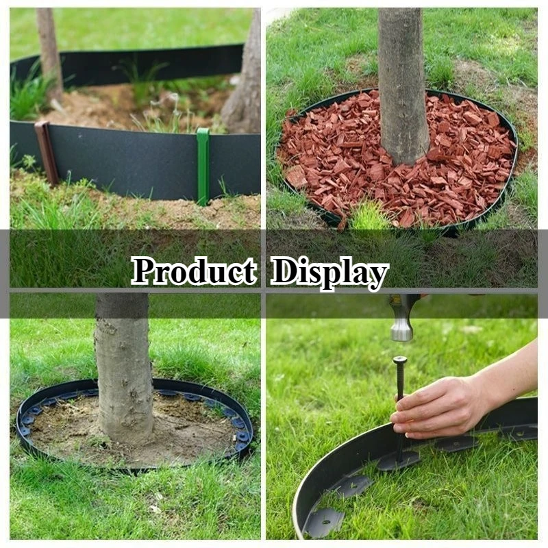 5M Fixed Garden Barrier Lawn Grass Plastic Edging Border Landscape Edging Garden Edge Kit With 15 Anchoring Spikes Easy Install - Image 5