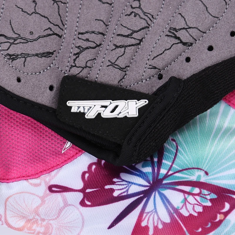 BATFOX Half Finger Sports Gloves Bike Wear resistant shock-absorbing breathable moisture absorbing MTB Road Women Cycling Gloves