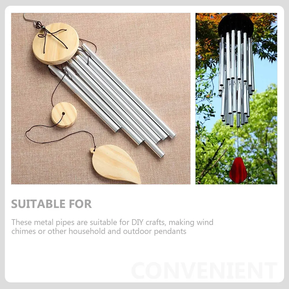 

21 pcs Aluminum Tubes DIY Materials Durable Wind Chime Parts for Garden Decoration Kids Plaything Metal Pipes Crafts Replacement