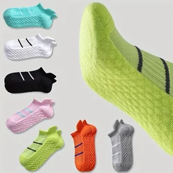 4 Pairs Breathable, Sweat-Wicking, Summer Sports Socks for Men - 5 Pairs of Striped, Anti-Odor, Polyester Socks for Active Lifes