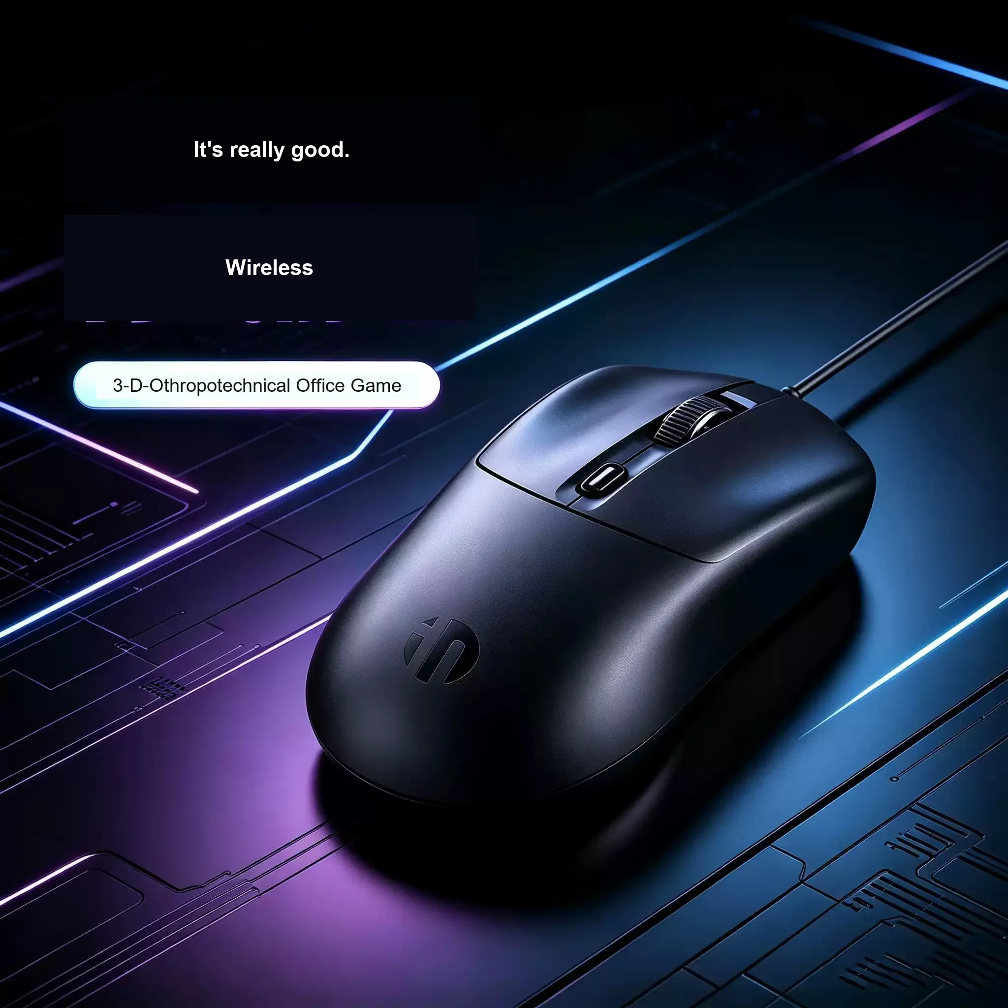 Inphic B5 Wired Silent Mouse Ergonomic 2000dpi  4‑Button 3‑Level DPI Mice 1.5M USB Cable For PC Office Computer Laptop Gift