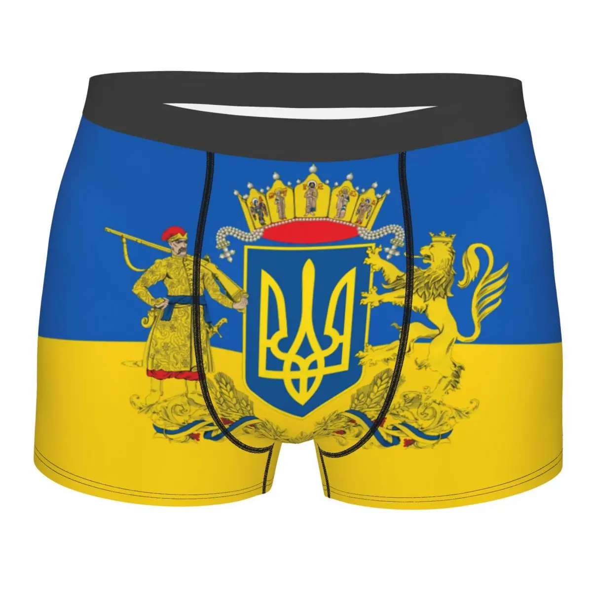 Coat Of Arms Ukraine Underwear Male Sexy Print Custom Ukrainian Flag Boxer Shorts Panties Briefs Breathbale Underpants