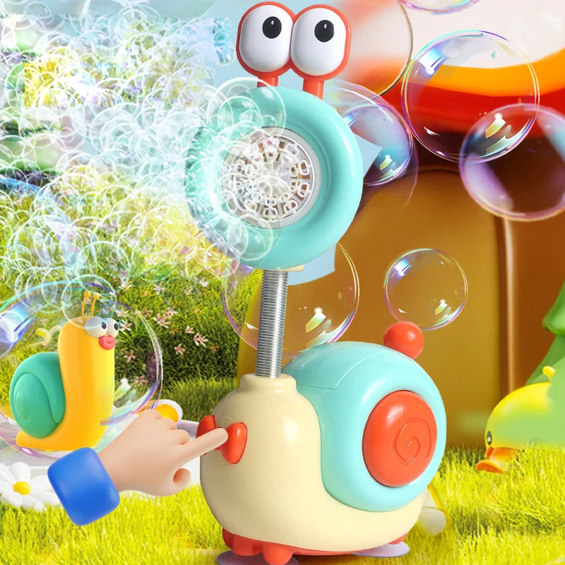 Snail Bubble Machine Automatic Bubble Maker Toy With Light Music Novelty Toys & Amusements For Outdoor Weeding Toys for Kids