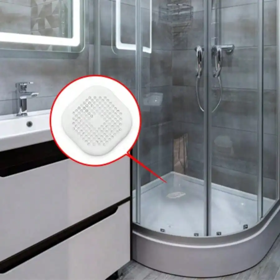 Universal Drain Hair Catcher and Tub Stopper Multi Purpose Silicone Sink Filter for Kitchen and Bathroom Easy To Clean Anti Blocking Drain Cover Pet Bathing Essential