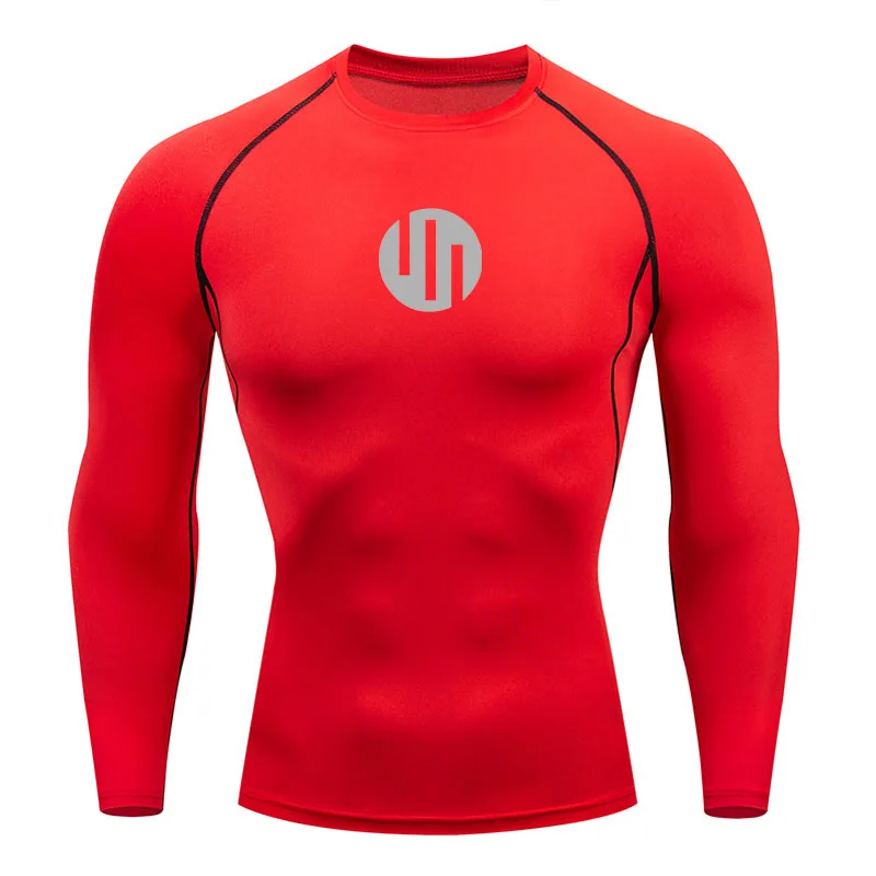 Enganliegendes Langarm-T-Shirt für Herren zum Laufen, Fitness-Unterwäsche, schnelltrocknend, Sonnenschutz, zweite Haut, Sportbekleidung für Männer – Detail 9