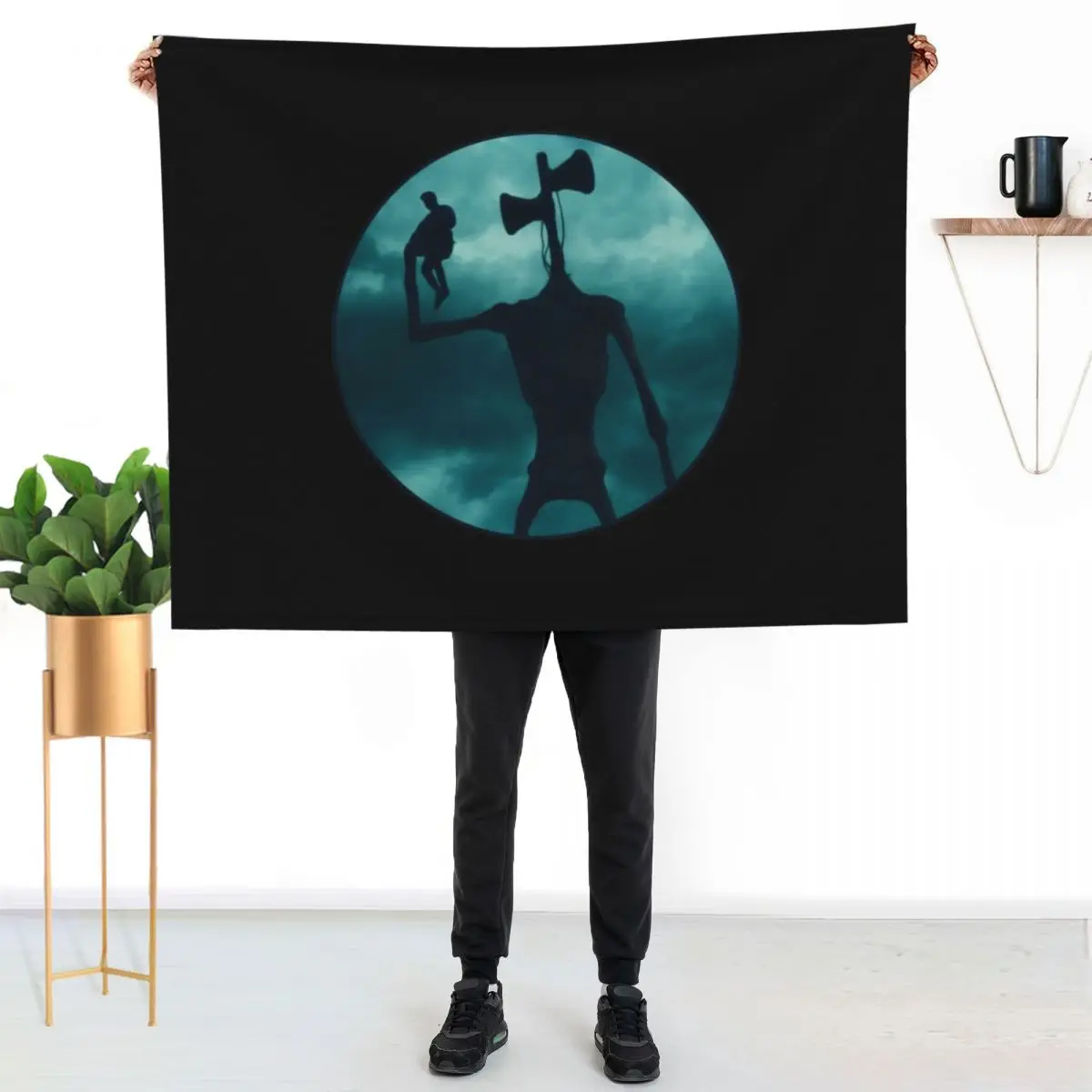 Siren Head Sirenhead Creepypasta Horror Character Throw Blanket Designers warm winter Soft Plaid Furrys Beach Thermal Blankets