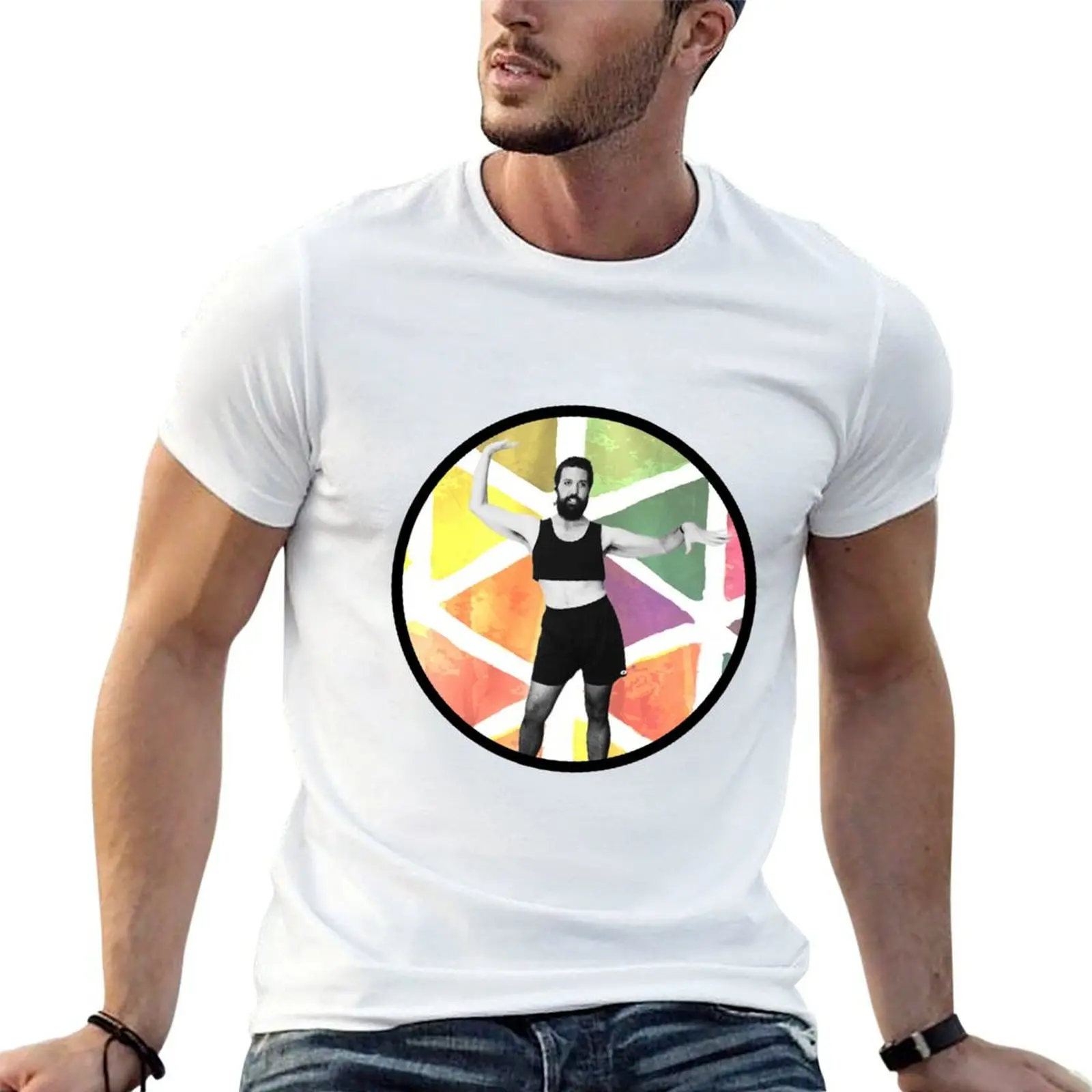 T-Shirt Pulpy Syntax Workout Popart pour homme, 100% coton, t-shirts décontractés pour hommes