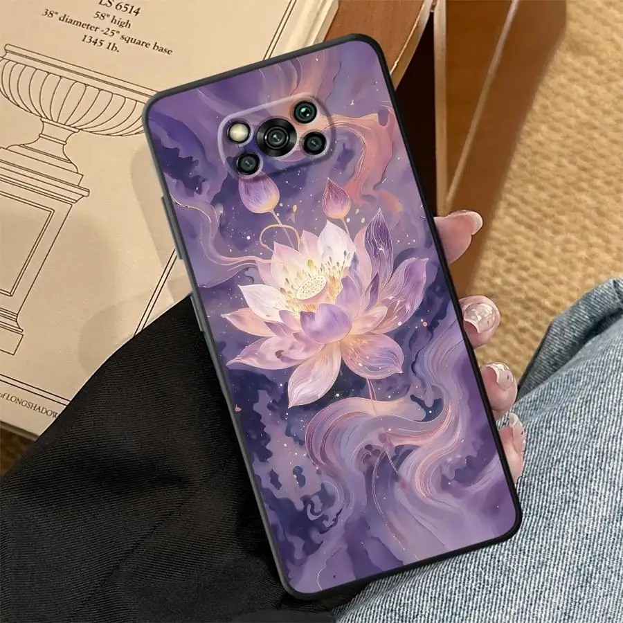 Artistic Lotus Funda Phone Cover Case for Xiaomi Poco F8 C61 X3 X4 X5 X7 Pro M5 C75 C50 F1 M3 M4 M7 F3 C71 view 4