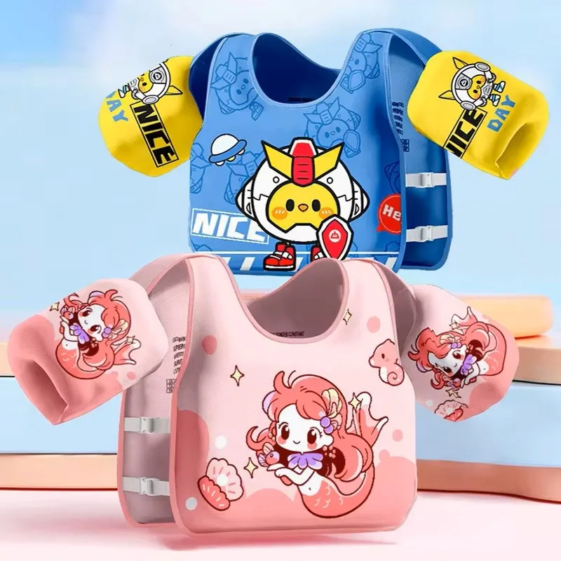 Pool Float Swim Vest Beginner Buoyancy Vest Swimming Ring Tube Swimming Arm Ring Water Play Equipment No Inflation