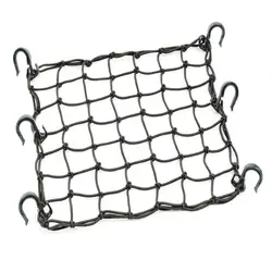 Latex Cargo Net Motorcycle Bungee Mesh Wear-Resistant Motorcycle Helmet Net Elastic Luggage Rack Mesh with 6 Plastic Hooks