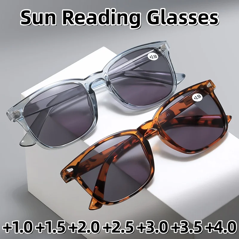 

Retro Sunglasses Presbyopia Eyewear Unisex High-Definition Anti-Blue Light Reading Glasses Outdoor UV Protection +1.0 To +4.0
