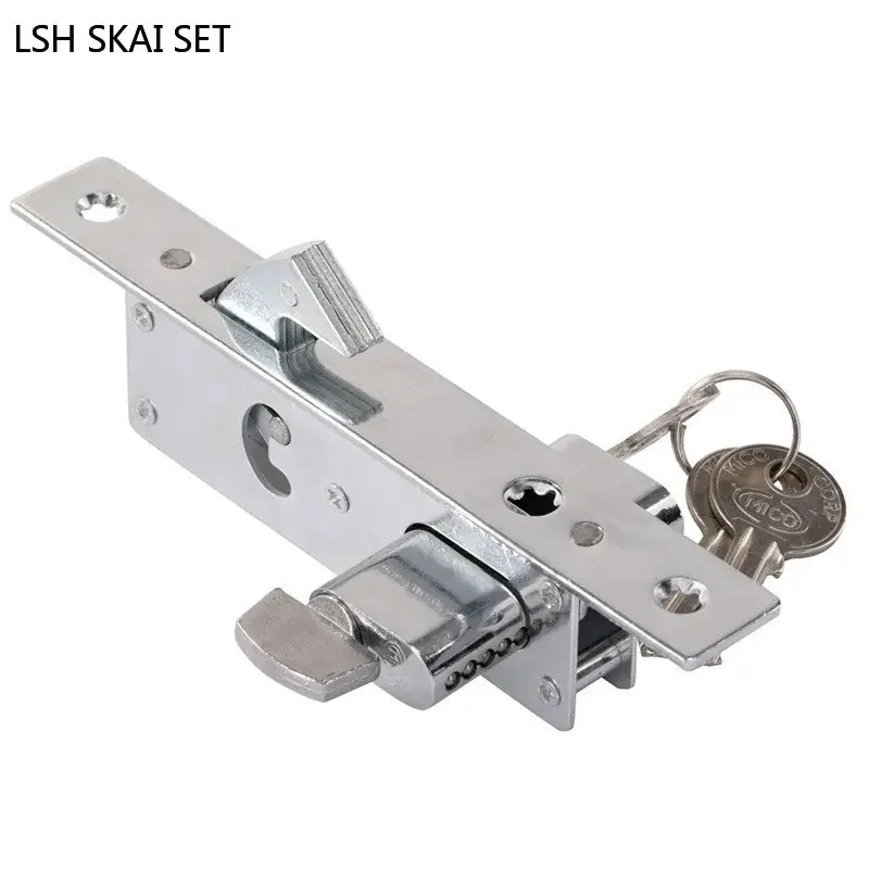 Kitchen Balcony Sliding Door Hook Lock Strong and Durable Zinc Alloy Stealth Security Lock with Keys Indoor Hardware Accessories